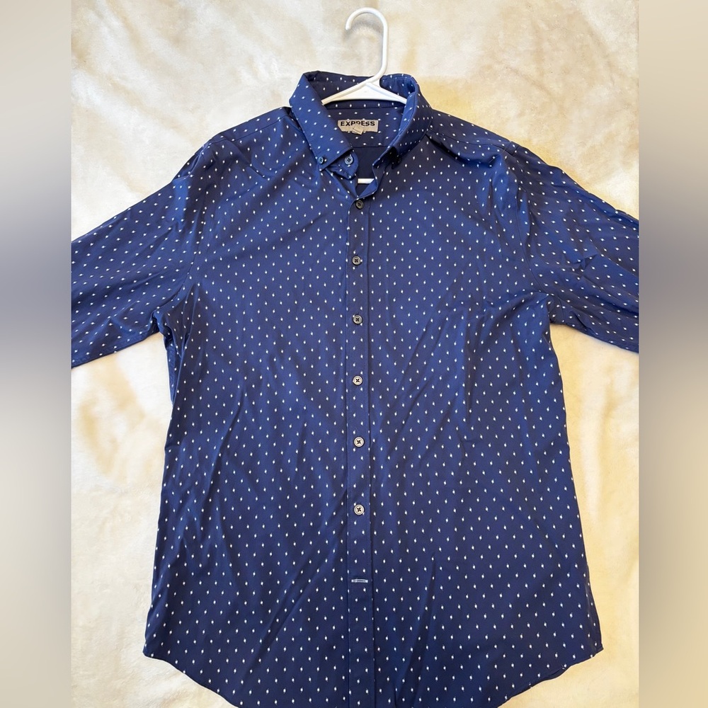 Express Athletic Stretch Button Up - image 1